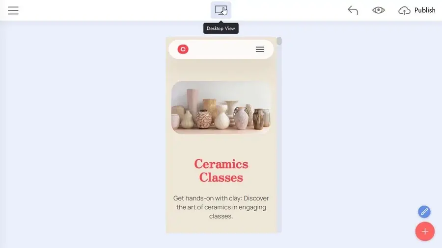 Dieselbe Website in der Vorschau für Desktop, Tablet und Smartphone.